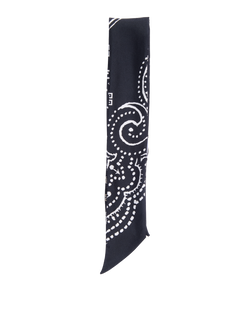 Givenchy Logo Scarf, Silk, Black/White, MII, 2*