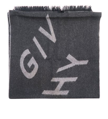 Givenchy Blanket Scarf, &pound;120, Accessories, Black/Grey, Cashmere, Front view