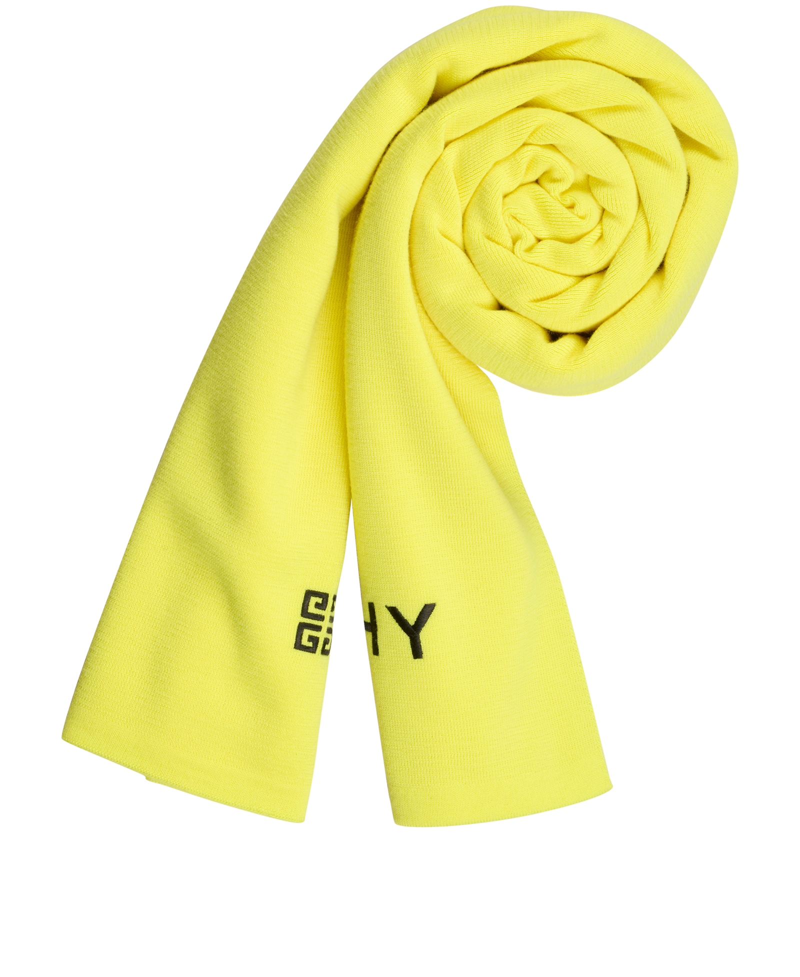 Givenchy Logo Scarf, &pound;120, Accessories, Yellow, Wool, Other view