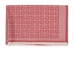 Givenchy G Monogram Scarf, Silk, Red, 3*