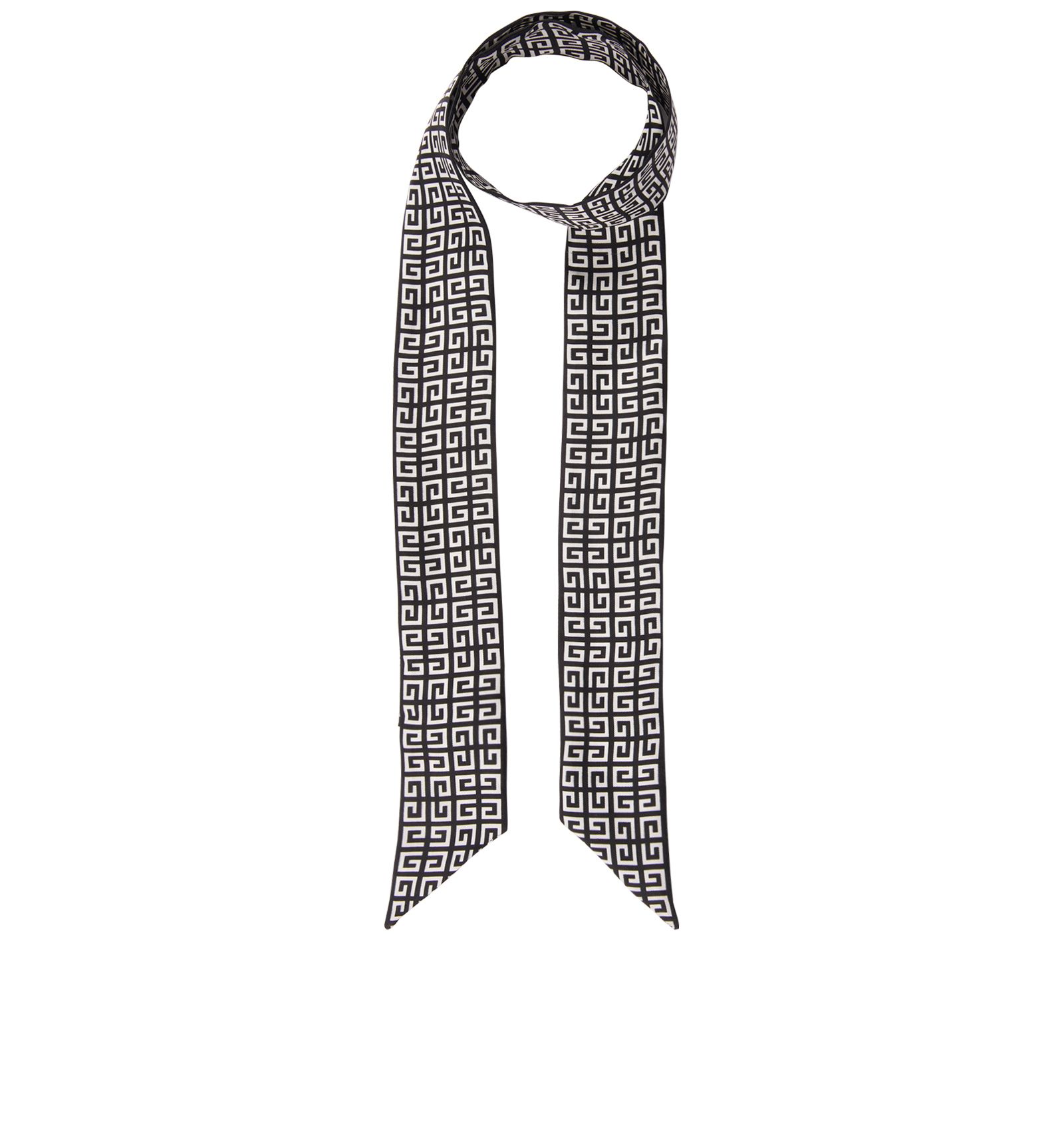 Givenchy Monogram Twilly, &pound;80, Accessories, Black/White, Silk, Other view