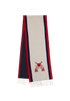 Gucci Hollywood Forever Graphic Scarf, &pound;230, Accessories, Blue/Grey/Red, Cashmere/Silk, Back view