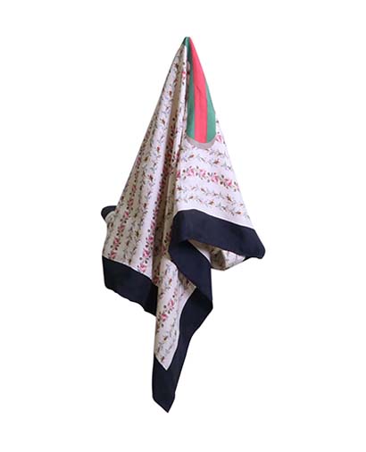 Gucci Rose Logo Print Scarf, front view