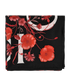 Gucci Floral Scarf, &pound;220, Accessories, Black/Red/White, Silk, Front view