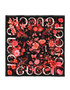 Gucci Floral Scarf, &pound;220, Accessories, Black/Red/White, Silk, Back view