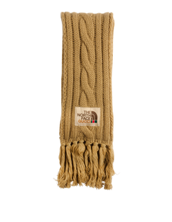 Gucci x The North Face Fringed Scarf, Wool, Beige, MII, 2*