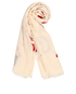 Gucci Ghost Print Scarf, &pound;220, Accessories, Cream/Red, Modal/Silk, Other view