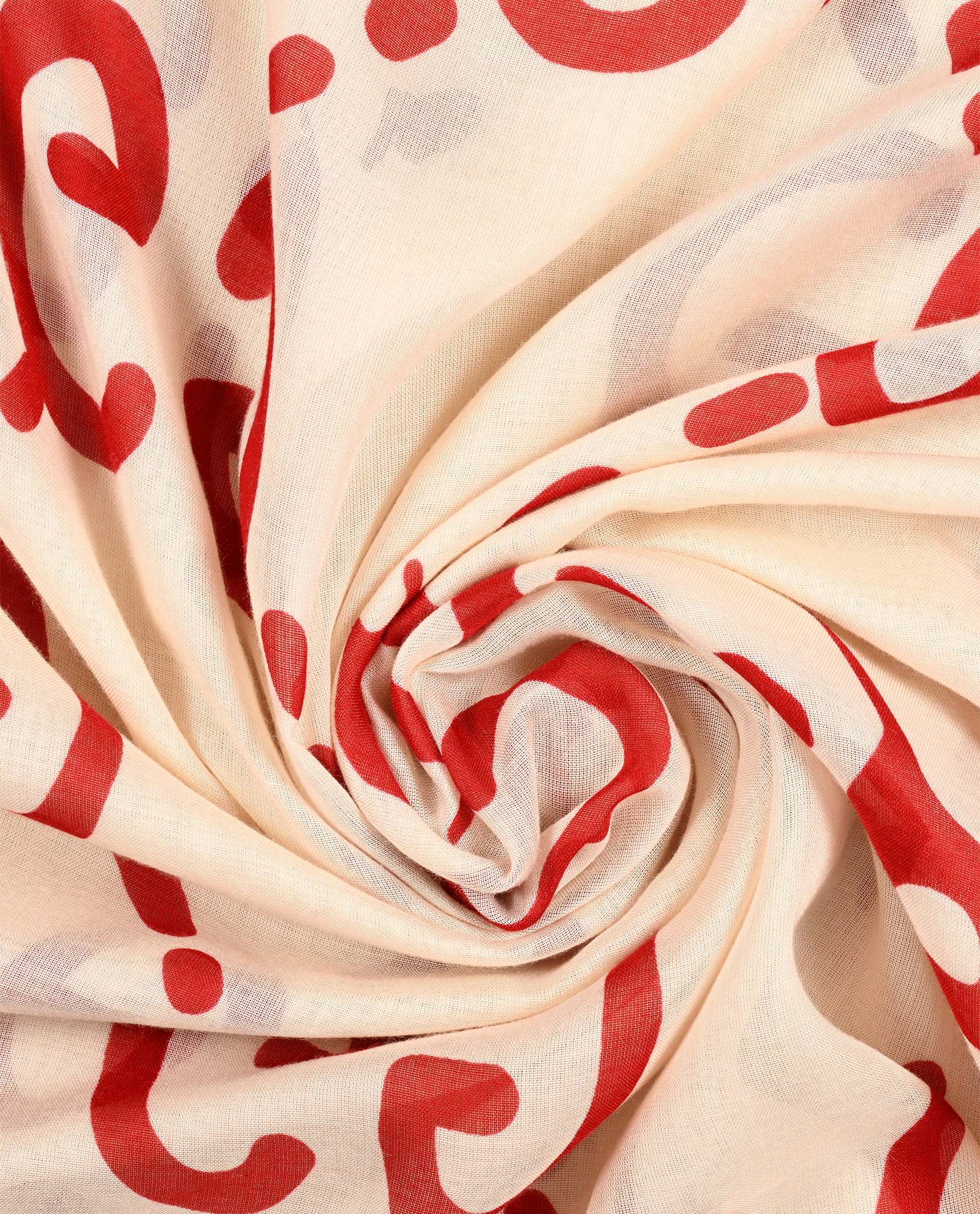 Gucci Ghost Print Scarf, &pound;220, Accessories, Cream/Red, Modal/Silk, Other view