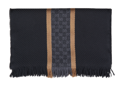 Gucci Scarf, Wool, Black/Mono, MII, 3*