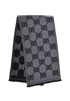 Gucci GG Scarf, &pound;225, Accessories, Black/Grey, Wool, Back view