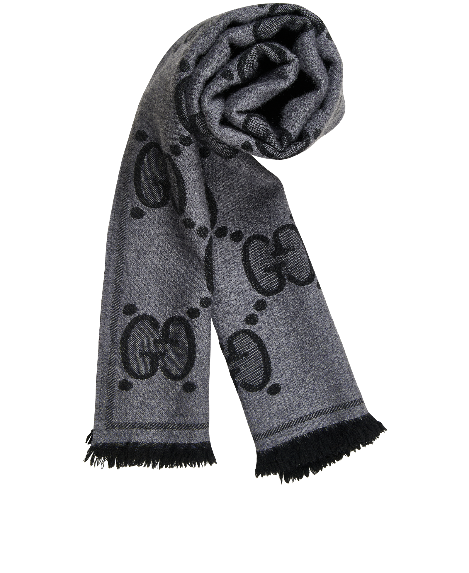 Gucci GG Scarf, &pound;225, Accessories, Black/Grey, Wool, Other view