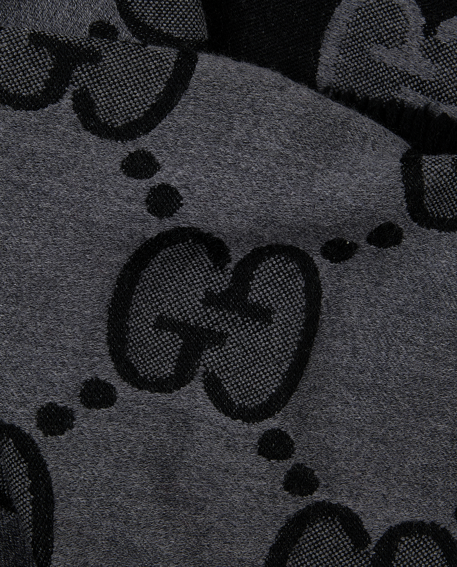 Gucci GG Scarf, &pound;225, Accessories, Black/Grey, Wool, Other view