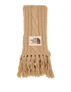 Gucci X North Face Scarf, Wool, Beige, 3*