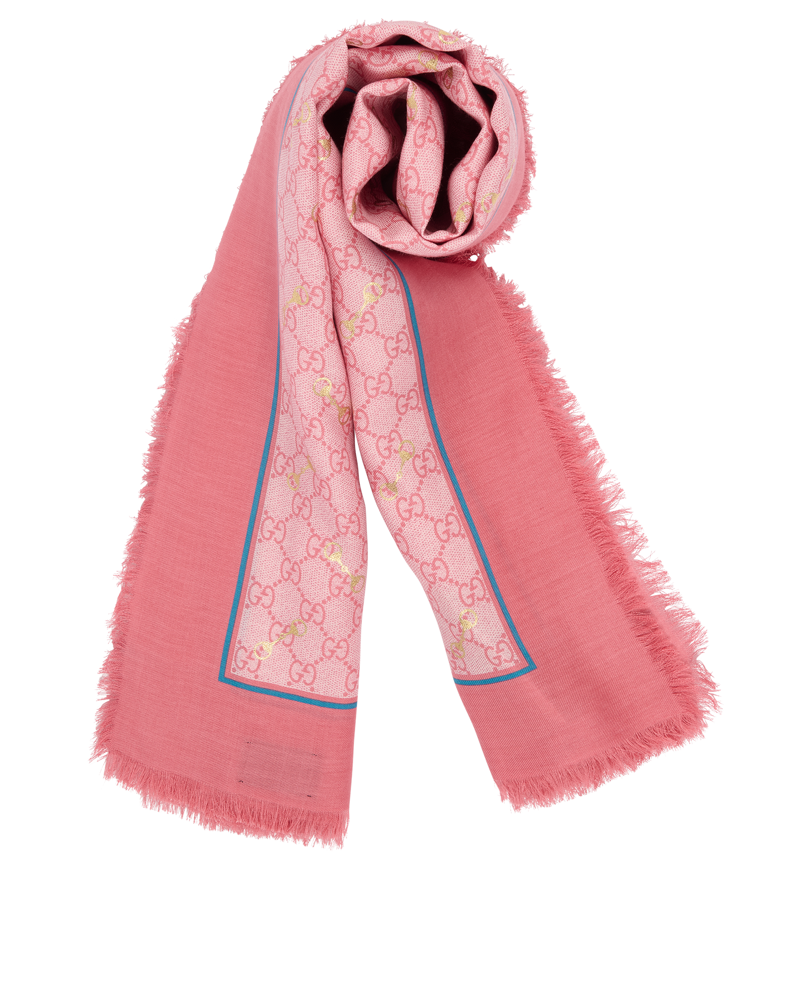 Gucci GG Horsebit Scarf, &pound;250, Accessories, Pink, Modal/Silk, Other view