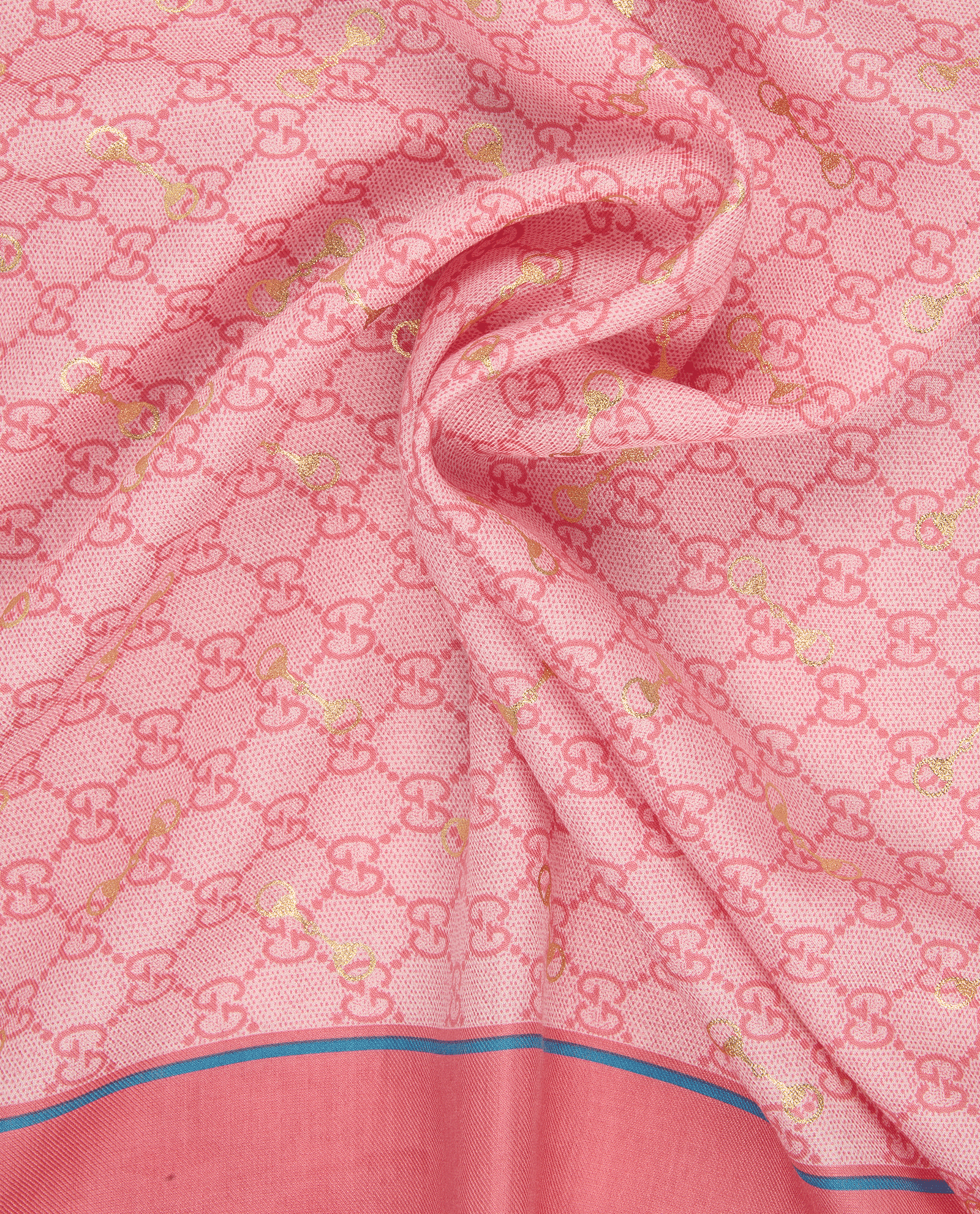 Gucci GG Horsebit Scarf, &pound;250, Accessories, Pink, Modal/Silk, Other view