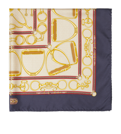 Gucci Horsebit Scarf, Silk, Cream/Gold, 2*