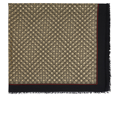 Silk Shawl GG Bee Motif, front view