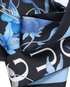 Gucci Floral Print Neck Bow, &pound;120, Accessories, Black/Blue, Silk, Other view