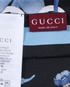 Gucci Floral Print Neck Bow, &pound;120, Accessories, Black/Blue, Silk, Other view