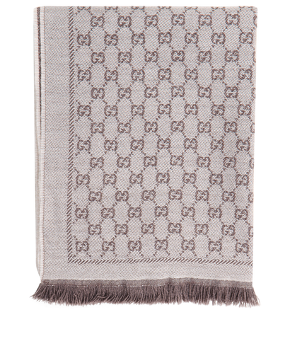 Gucci GG Scarf, £185, Accessories, Brown, Wool, Front view