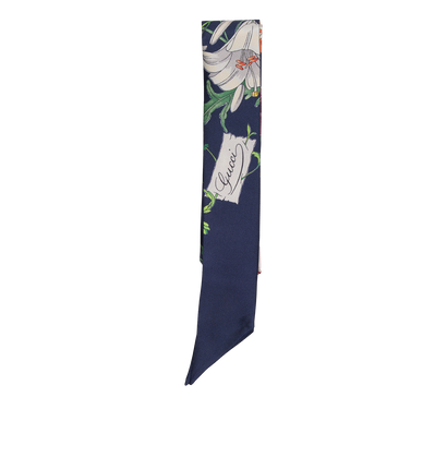 Gucci Floral Print Neck Bow, front view