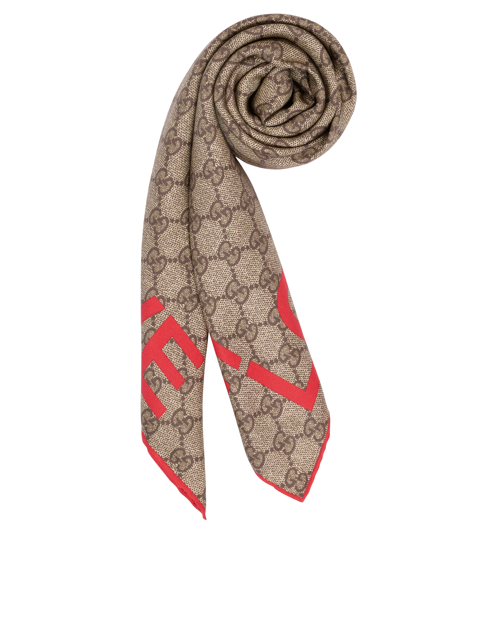 Gucci GG Love Scarf, &pound;210, Accessories, Beige/Red, Silk, Other view