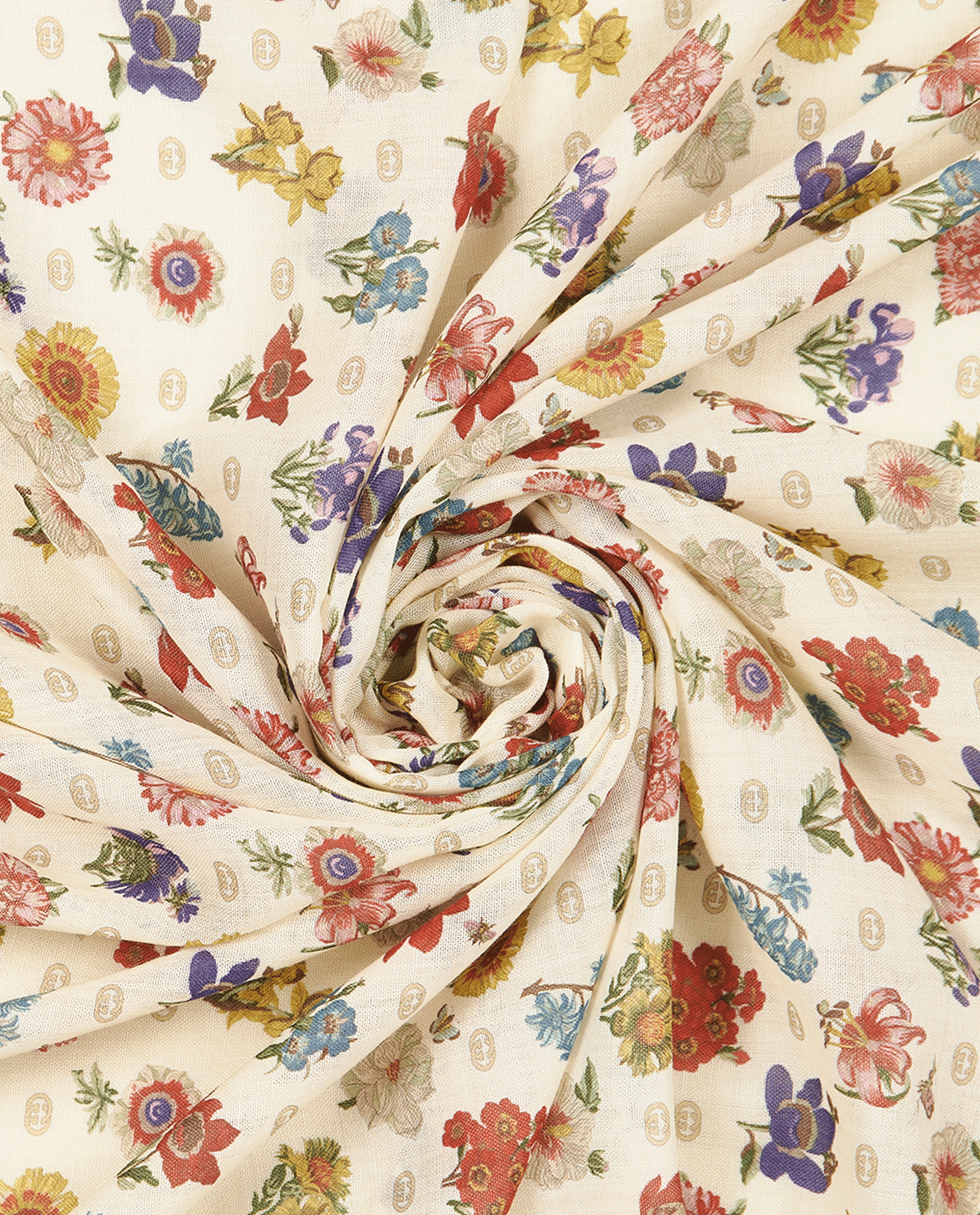 Gucci Floral Shawl, &pound;220, Accessories, Black/White, Wool, Other view