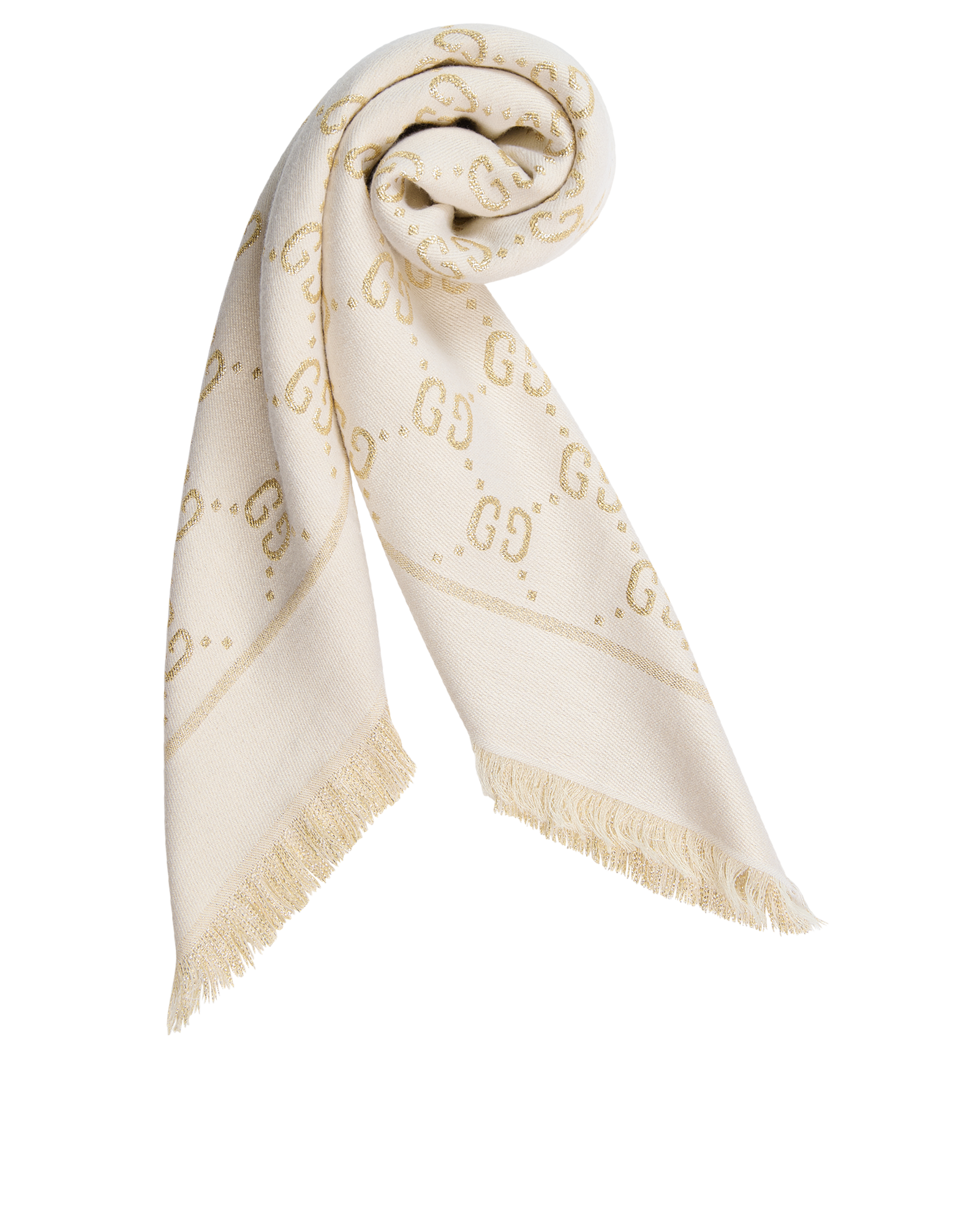 Gucci Scarf, &pound;295, Accessories, Cream/Gold, Cotton, Other view