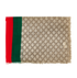 Gucci GG Monogram Web Scarf, &pound;170, Accessories, Green/Red/Taupe, Wool, Front view
