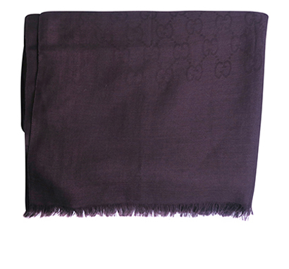 Gucci GG Monogram Fringe Scarf, front view