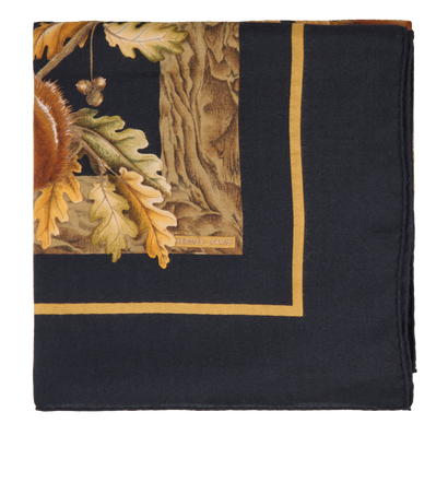 Hermes Casse-Noisette Scarf, &pound;350, Accessories, Black/Brown, Cashmere/Silk, Front view