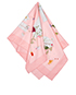 Hermes De Fleurs Pour Le Dire 90x90 Scarf, &pound;130, Accessories, Pink, Silk, Front view