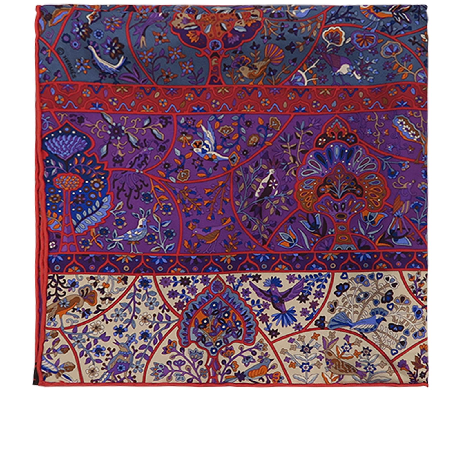 HERMES スカーフ Au Pays des Oiseaux Fleurs Hermes Au Pays Des Oiseaux- Fleurs, Scarves - Designer