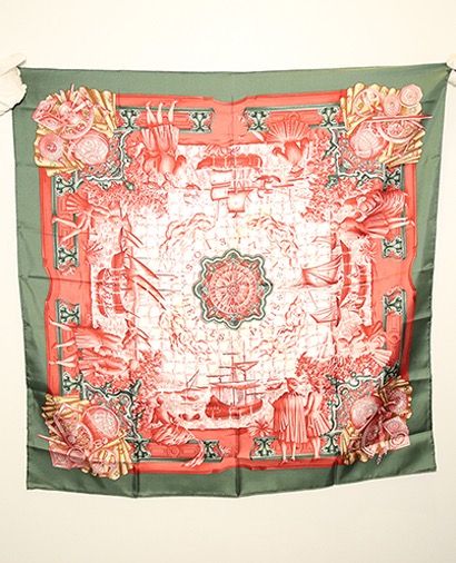 Hermes Azulejos Scarf 90x90, &pound;120, Accessories, Front view