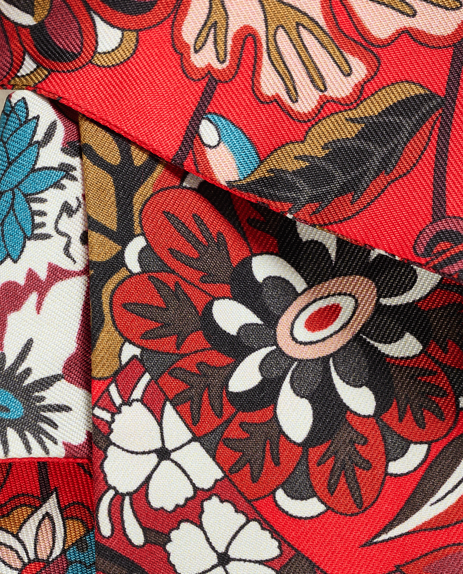 Hermes Fleurs Et Papillon Twilly, &pound;110, Accessories, Red, Silk, Other view