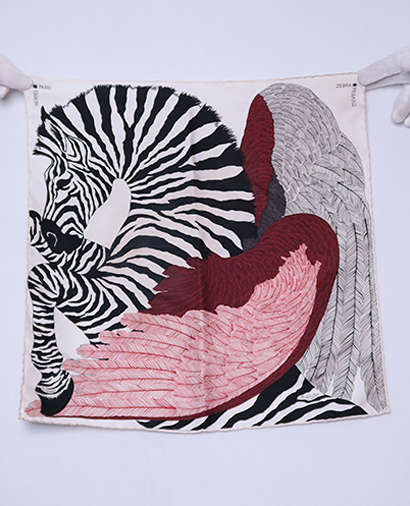 Hermes Zebra Pegasus Scarf, front view