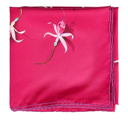 Hermes Fleurs De Fuchsia Carre 90, front view