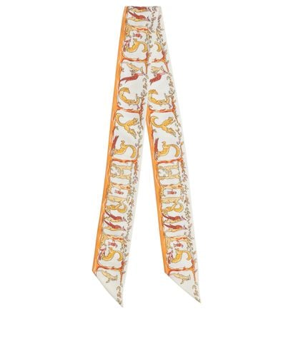Hermès Animals Twilly, &pound;90, Accessories, Orange/White, Silk, Front view