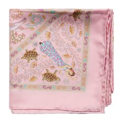 Hermes Peuple du Vent Scarf, Silk, Pink, B, 3*