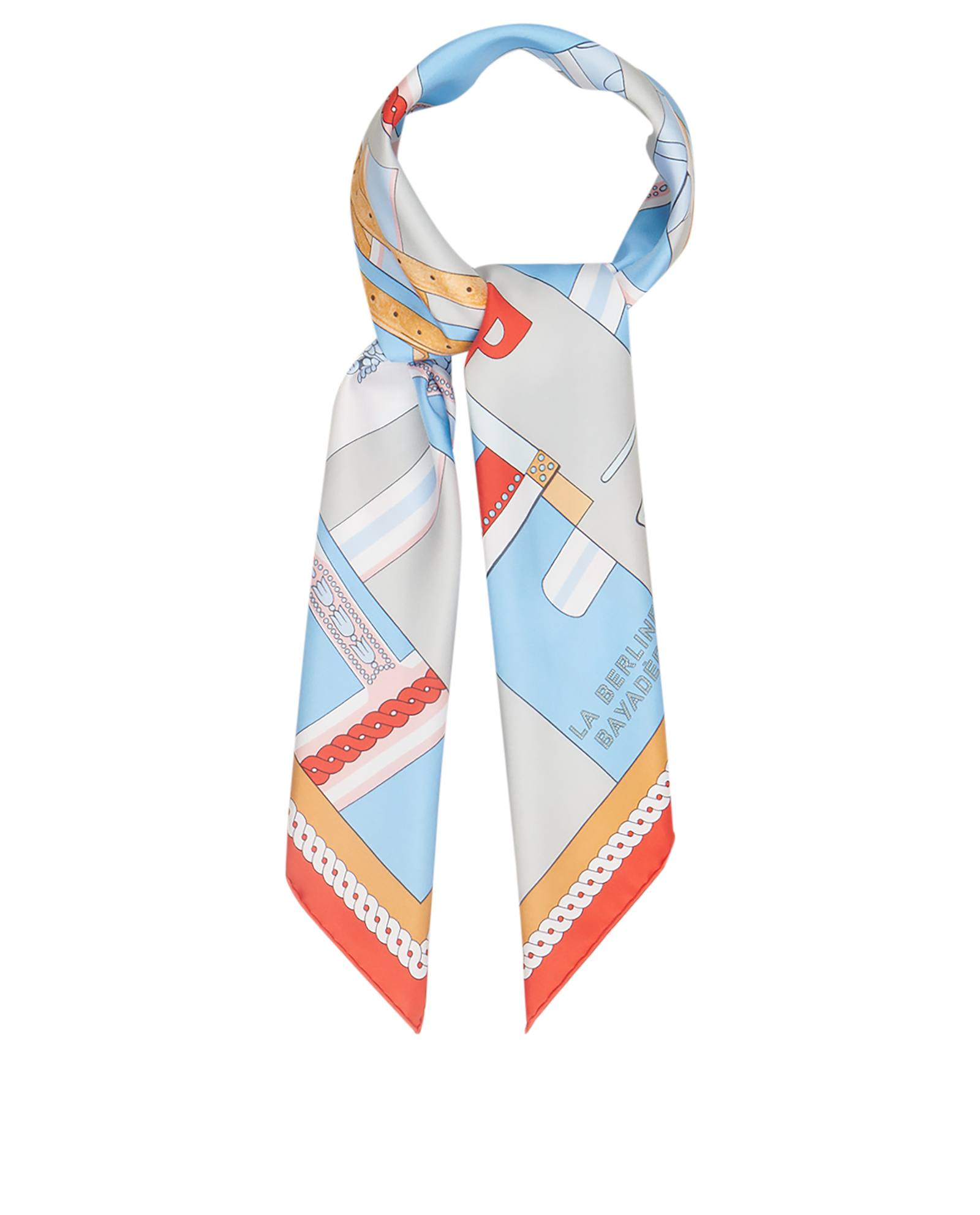 Hermes La Berline Bayadere Carre 90, &pound;160, Accessories, Blue/Orange/Red, Silk, Other view