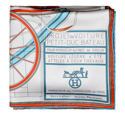Hermes Projet Vouture 90 Scarf, front view