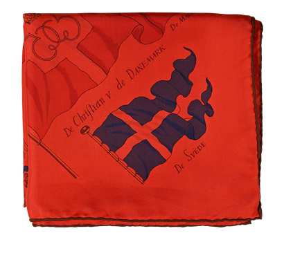 Hermes Pavois Carre 90, &pound;220, Accessories, Red, Silk, Front view