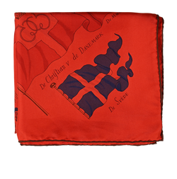 Hermes Pavois Carre 90, Silk, Red, 3*