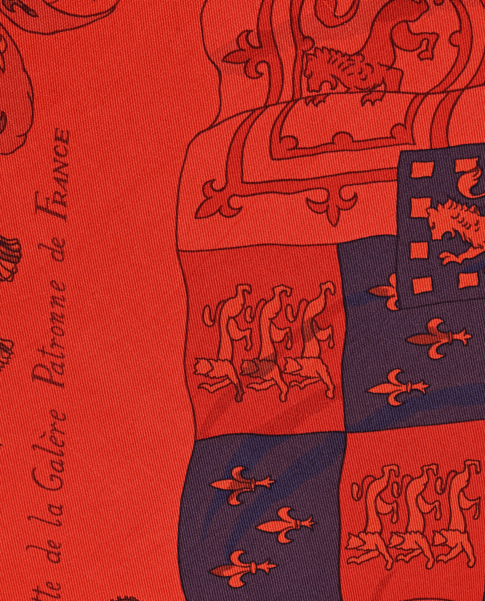 Hermes Pavois Carre 90, &pound;220, Accessories, Red, Silk, Other view