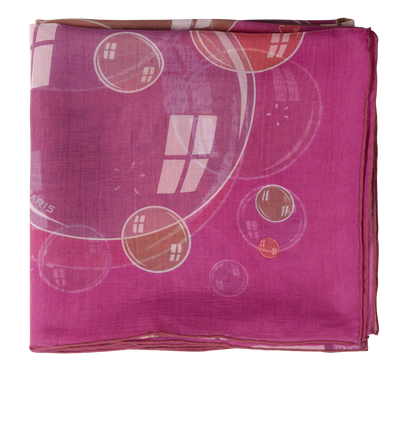 Hermes Bal De Bulles Carre 90, &pound;220, Accessories, Purple, Silk, Front view