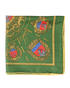 Hermes Les Armes De Paris Pocket Square 45, &pound;110, Accessories, Green/Red, Silk, Front view