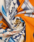 Hermes Etriers Remix Triangle Scarf, &pound;275, Accessories, Blue/Cream/Orange, Cashmere, Other view