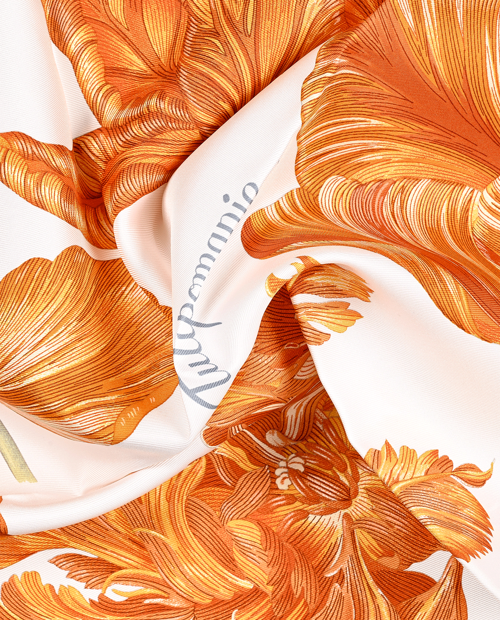 Hermes Tulipomanie Pocket Square 45, &pound;110, Accessories, Orange, Silk, Other view