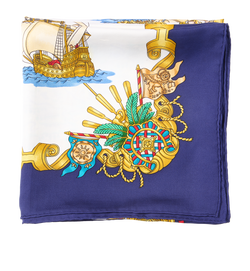 Hermes Voiles De Lumiere Scarf, Silk, Blue/Cream, MIF, B, 2*