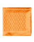 Hermes Faconnee Grand H Pocket Square 45, &pound;90, Accessories, Orange, Silk, Front view